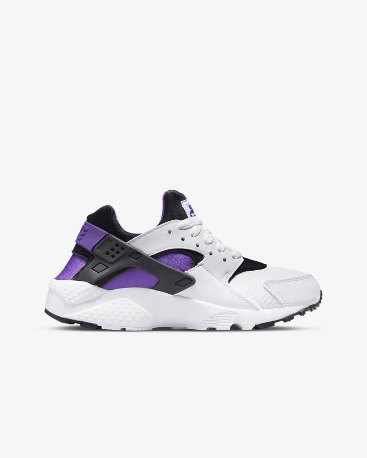 Nike Huarache Run Kids Za Dječake Tenisiće Bijele Ljubičaste Crne | HR-14208PAIK