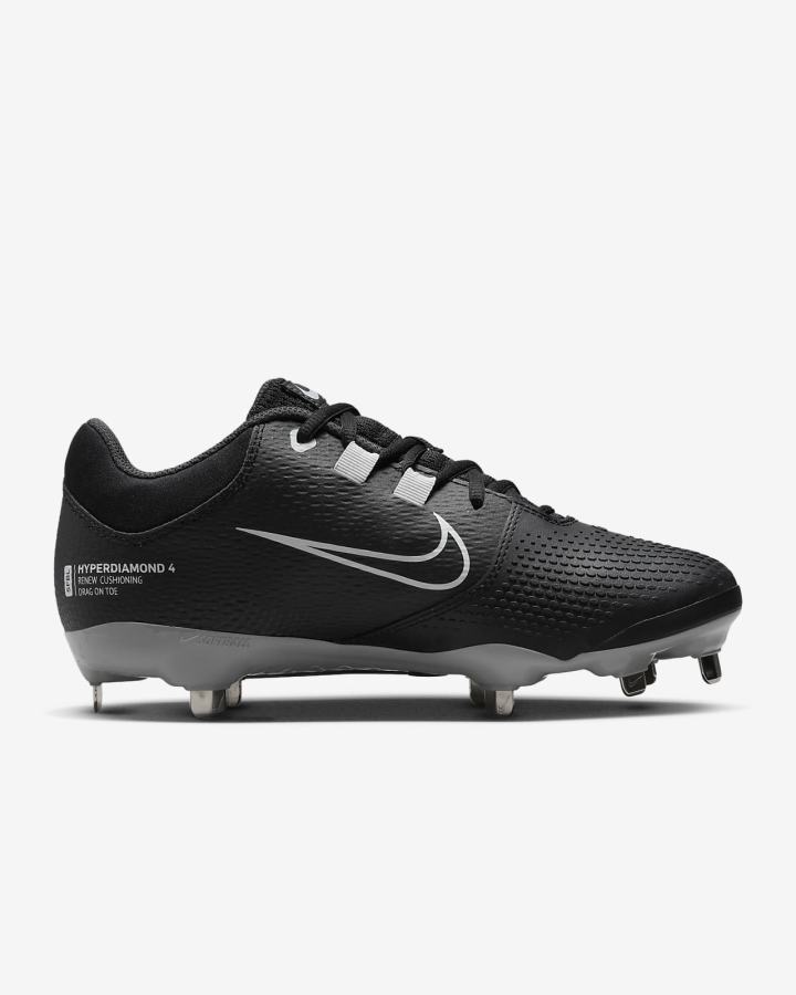 Nike Hyperdiamond 4 Pro Ženske Kopačke Za Softball Crne Tamno Sive Bijele | HR-64109NAGH