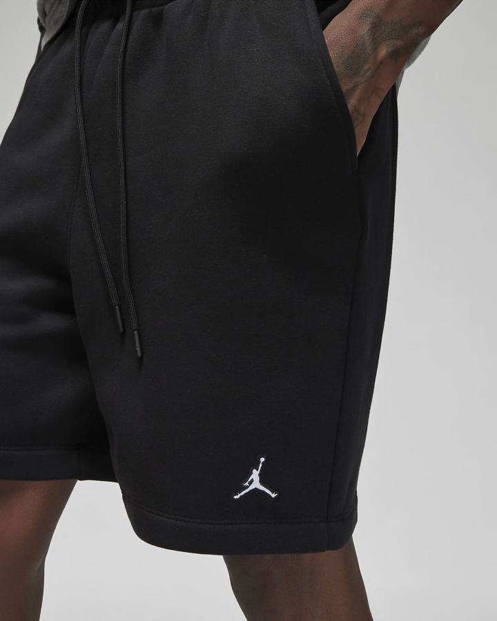 Nike Jordan Essential Fleece Muške Kratke Hlače Crne Bijele | HR-87065ISEL