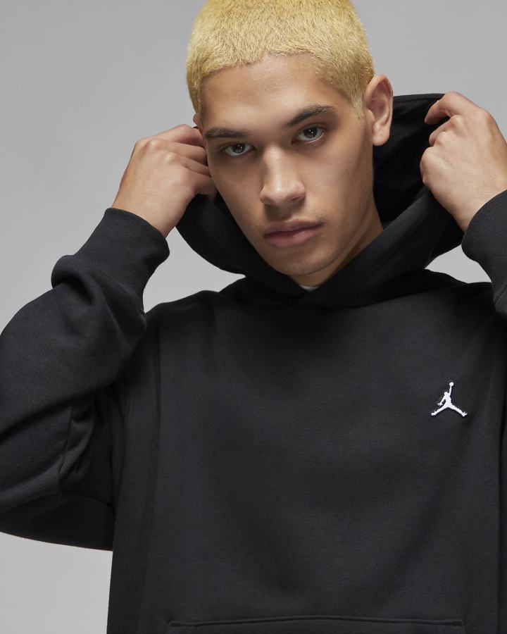 Nike Jordan Essential Fleece Muške Majica S Kapuljačom Crne Bijele | HR-53260CVGL