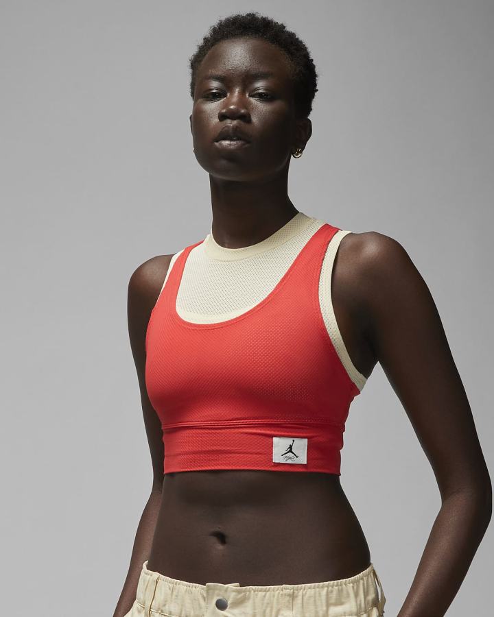 Nike Jordan Essentials Cropped Top Ženske Crop Top Crvene | HR-51389DYUA