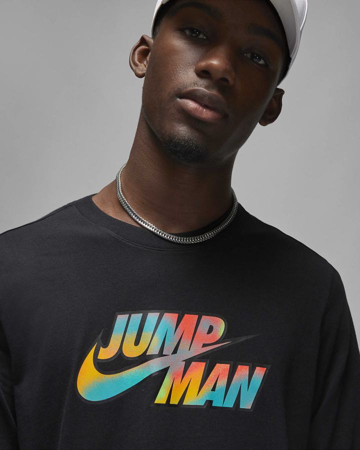 Nike Jordan Flight MVP Long Sleeve Crew Muške Dukserice Crne Bijele | HR-15409JYXZ