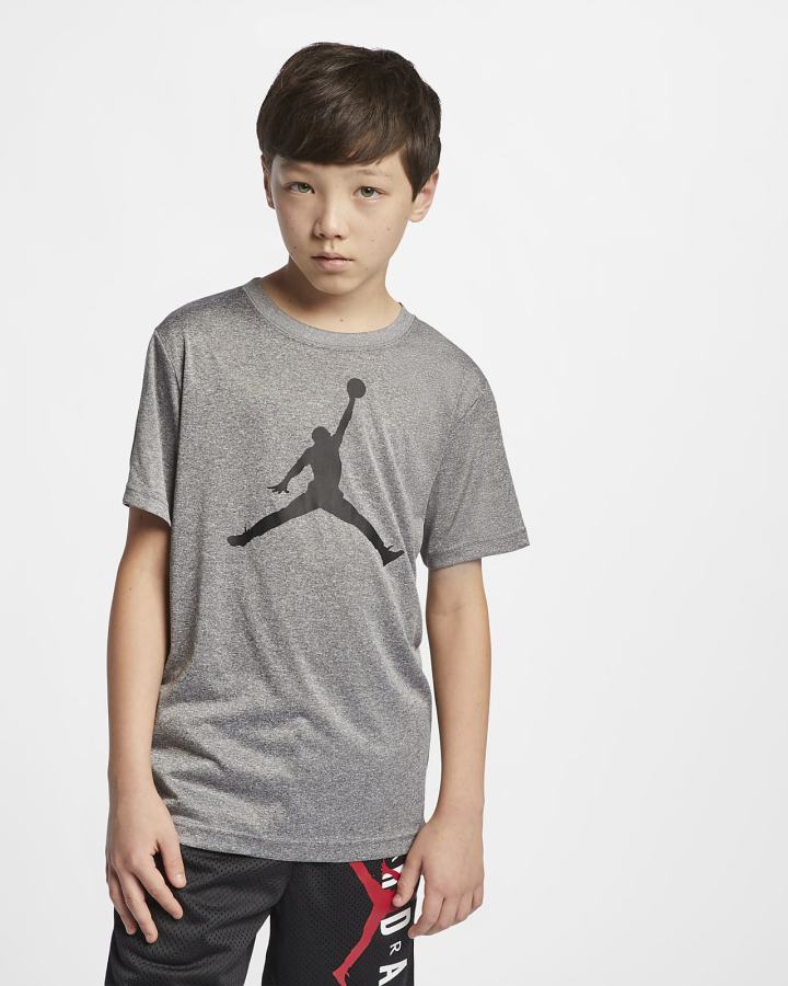 Nike Jordan Jumpman Dri-FIT Kids Short-Sleeve Za Dječake Majice Tamno Sive | HR-58736PBDG