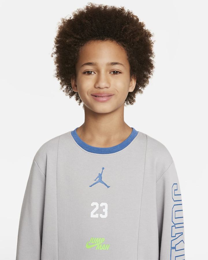 Nike Jordan Jumpman Kids Crew Za Dječake Dukserice Svijetlo Sive | HR-34579MHQN