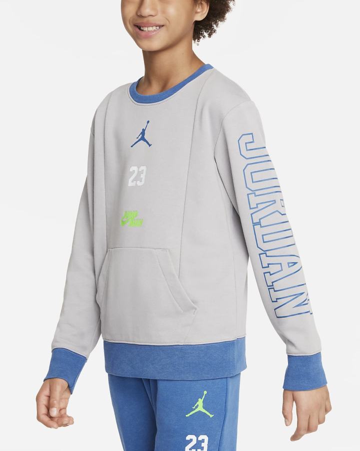 Nike Jordan Jumpman Kids Crew Za Dječake Dukserice Svijetlo Sive | HR-34579MHQN