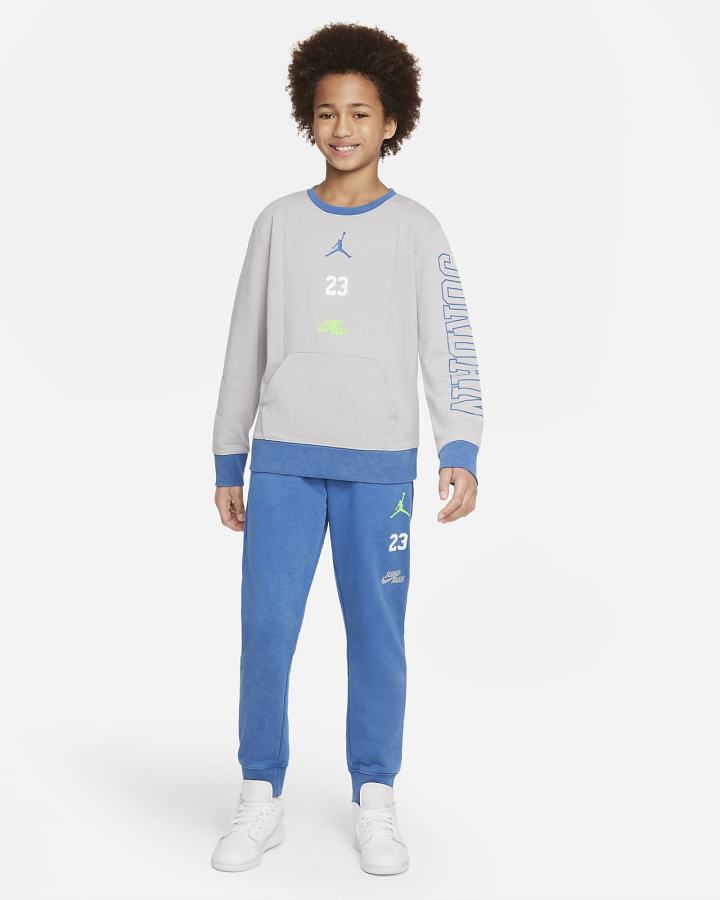 Nike Jordan Jumpman Kids Crew Za Dječake Dukserice Svijetlo Sive | HR-34579MHQN