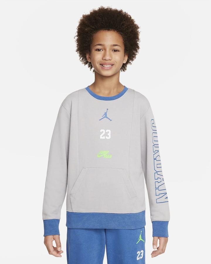 Nike Jordan Jumpman Kids Crew Za Dječake Dukserice Svijetlo Sive | HR-34579MHQN