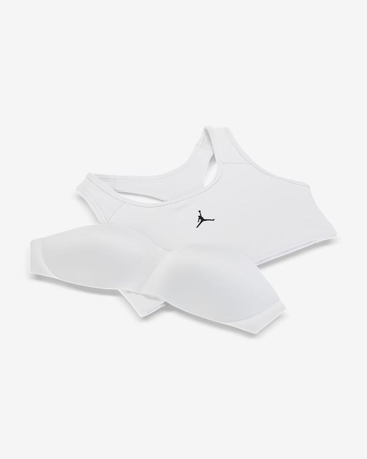 Nike Jordan Jumpman Medium-Support 1-Piece Pad Ženske Sportski Grudnjak Bijele Crne | HR-03527ZFSO