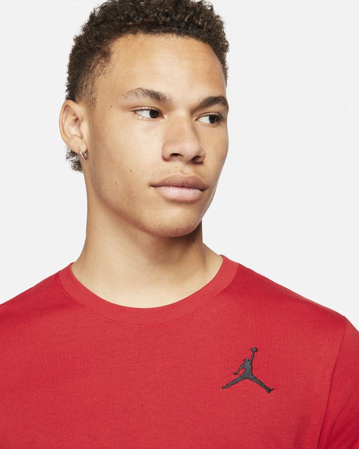 Nike Jordan Jumpman Short-Sleeve Muške Majice Crvene Crne | HR-07986KHBC