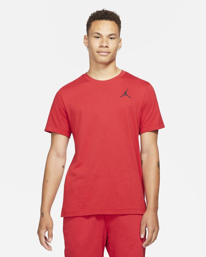 Nike Jordan Jumpman Short-Sleeve Muške Majice Crvene Crne | HR-07986KHBC