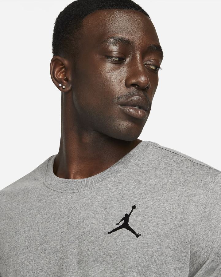 Nike Jordan Jumpman Short-Sleeve Muške Majice Tamno Sive Crne | HR-54967ZYPA