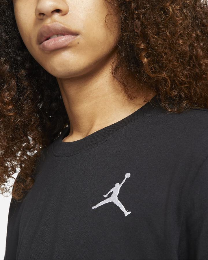 Nike Jordan Jumpman Short-Sleeve Muške Majice Crne Bijele | HR-90216EOAX