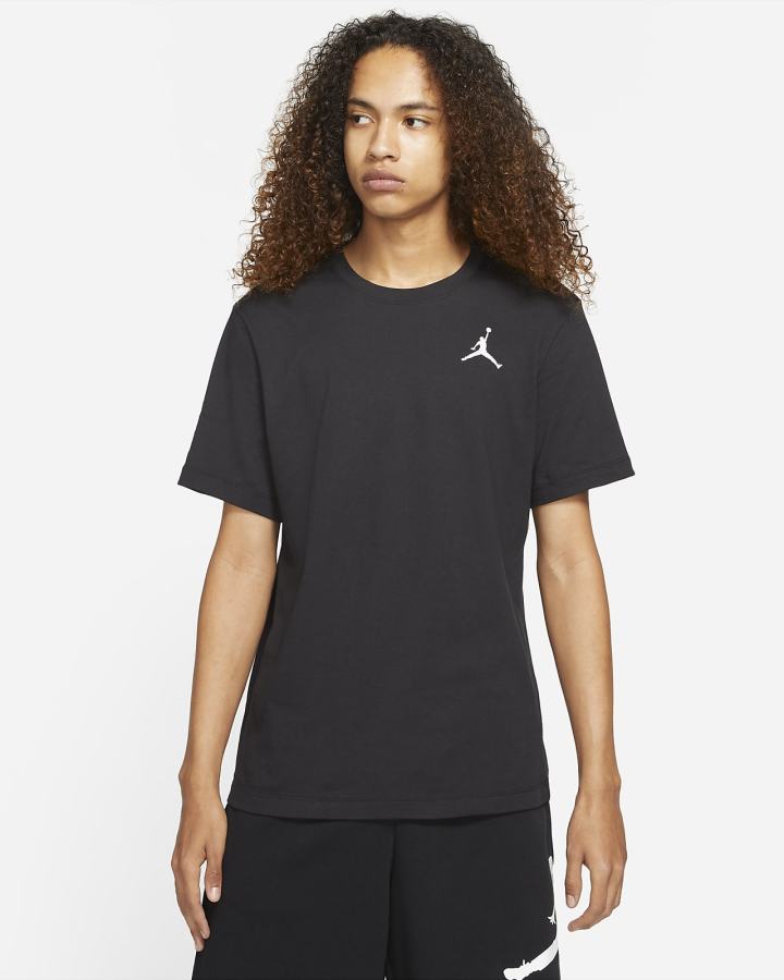 Nike Jordan Jumpman Short-Sleeve Muške Majice Crne Bijele | HR-90216EOAX