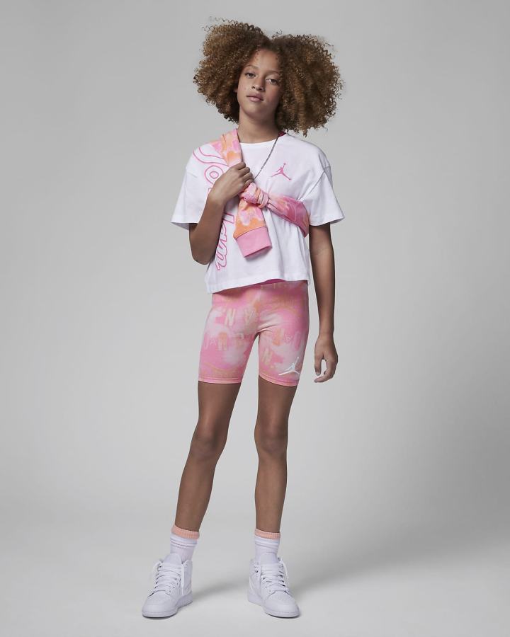 Nike Jordan Kids Essentials Printed Bike Za Djevojčice Kratke Hlače Roze | HR-56238HSIN