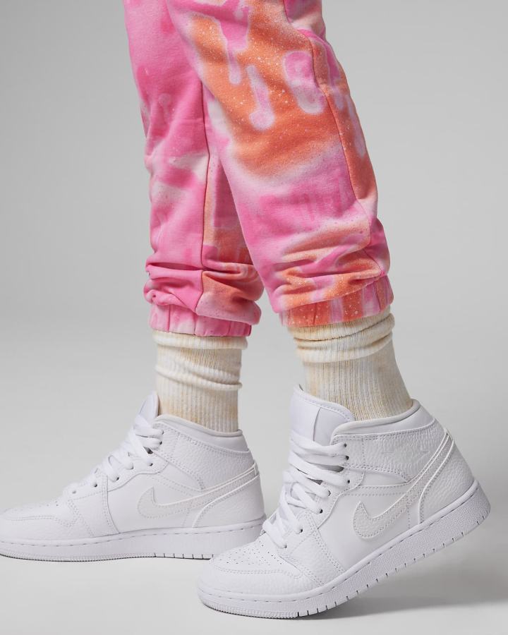 Nike Jordan Kids Essentials Printed Fleece Za Djevojčice Hlače Roze | HR-85372SHGB