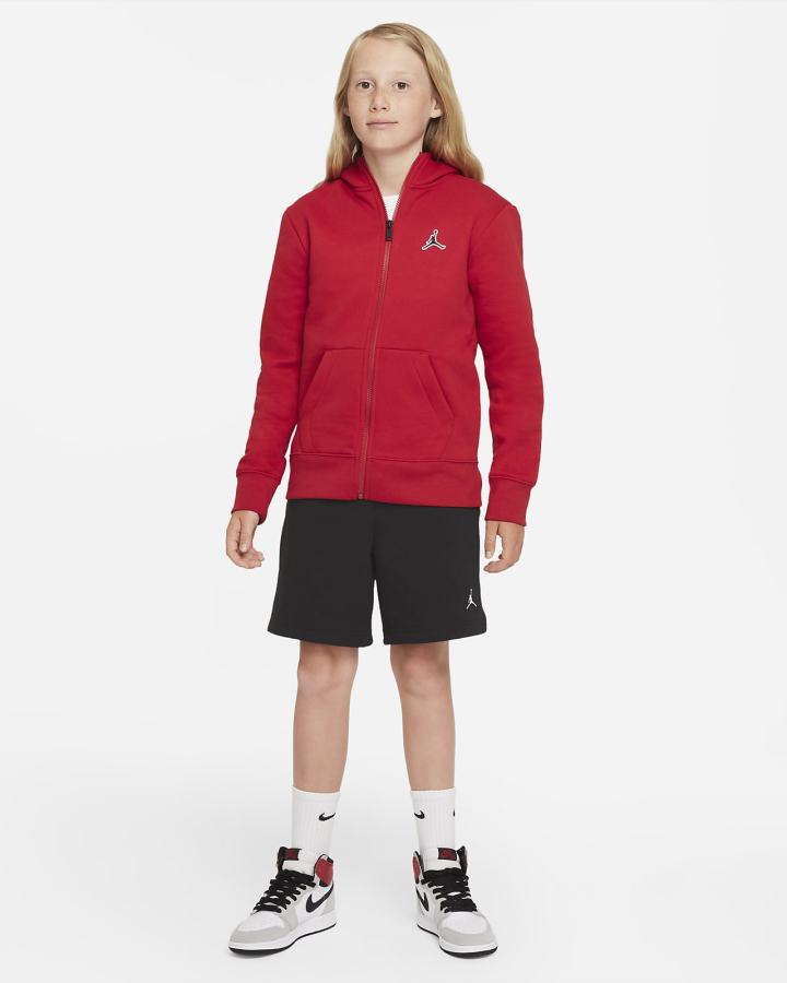 Nike Jordan Kids Full-Zip Za Dječake Majica S Kapuljačom Crvene | HR-20873OJQE