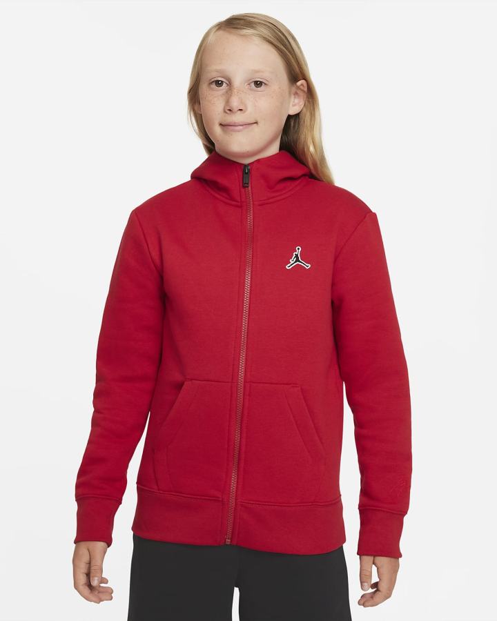 Nike Jordan Kids Full-Zip Za Dječake Majica S Kapuljačom Crvene | HR-20873OJQE