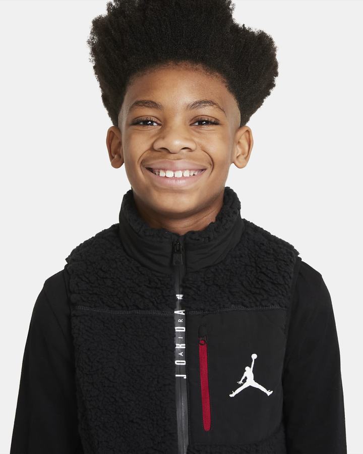 Nike Jordan Kids Full-Zip Za Dječake Prsluk Crne | HR-43817JRLU