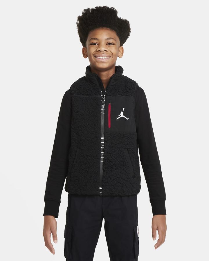 Nike Jordan Kids Full-Zip Za Dječake Prsluk Crne | HR-43817JRLU