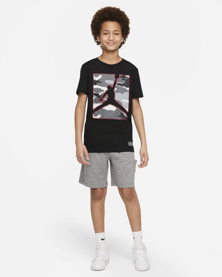 Nike Jordan Kids Jumpman Standard Issue Za Dječake Majice Crne | HR-49082UQGZ