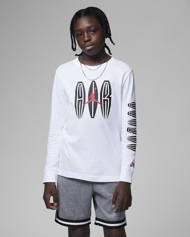 Nike Jordan Kids MVP Air Long Sleeve Za Dječake Majice Bijele | HR-56321BOEZ