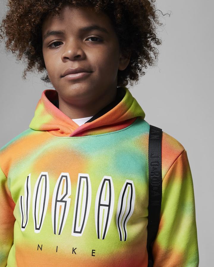 Nike Jordan Kids MVP Printed Fleece Za Dječake Majica S Kapuljačom Visebojne | HR-39251EDCZ