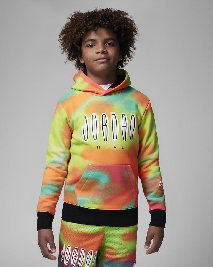 Nike Jordan Kids MVP Printed Fleece Za Dječake Majica S Kapuljačom Visebojne | HR-39251EDCZ