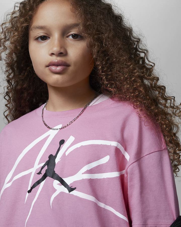 Nike Jordan Kids Signature Air Za Djevojčice Majice Roze | HR-15760XSDT