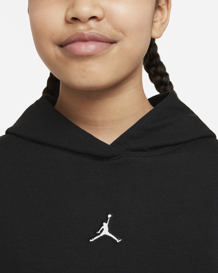 Nike Jordan Kids Za Djevojčice Majica S Kapuljačom Crne | HR-08173HURV