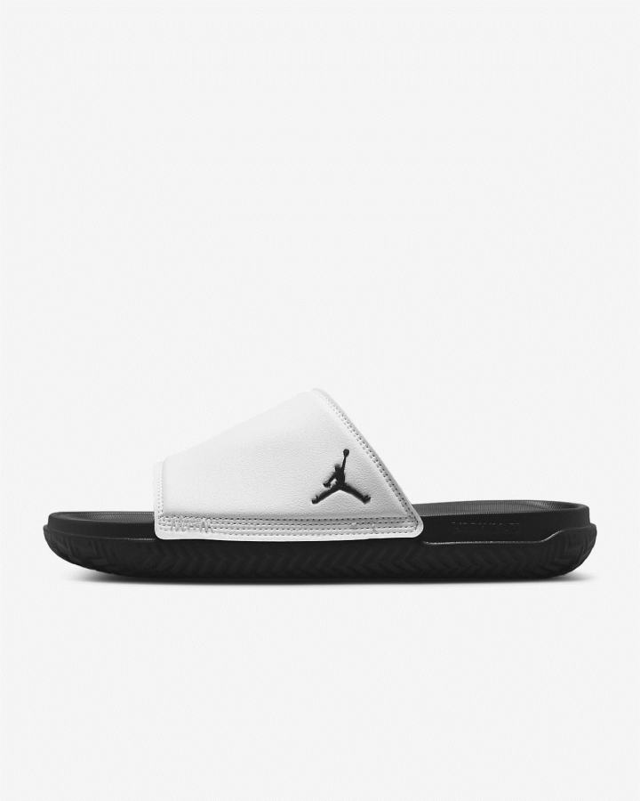 Nike Jordan Play Muške Slajdovi Bijele Sive Platine Crne | HR-03851SYFI