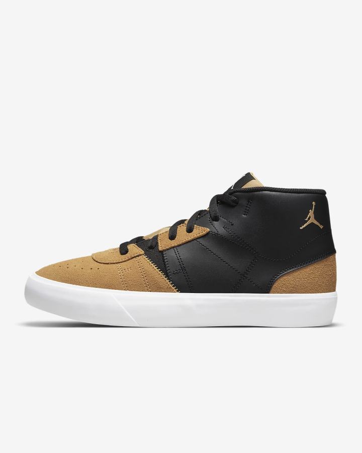 Nike Jordan Series Mid Muške Tenisiće Crne Zlatne Tirkizne Bijele | HR-97406WMXY