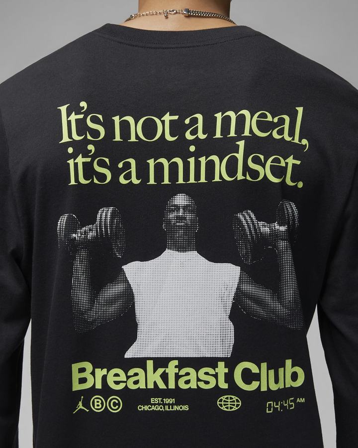 Nike Jordan Sport Breakfast Club Long-Sleeve Muške Majice Crne | HR-71468BOIN