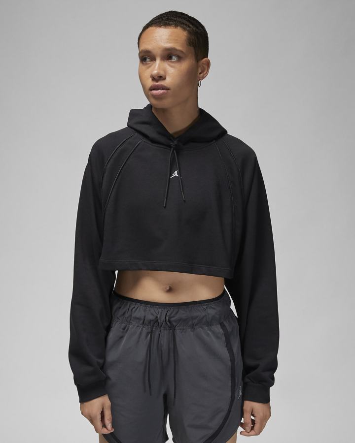 Nike Jordan Sport Cropped Ženske Pulover Crne | HR-49276XWKZ