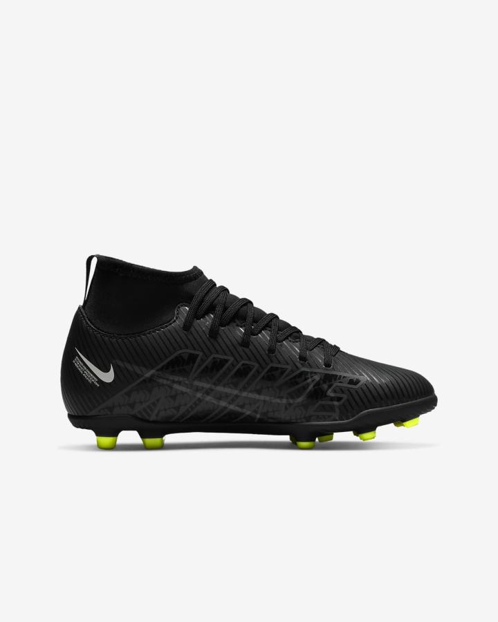 Nike Jr. Mercurial Superfly 9 Club FG/MG Kids Multi-Ground Za Djevojčice Nogometne Kocke Crne Bijele Tamno Sive | HR-56420GXMY