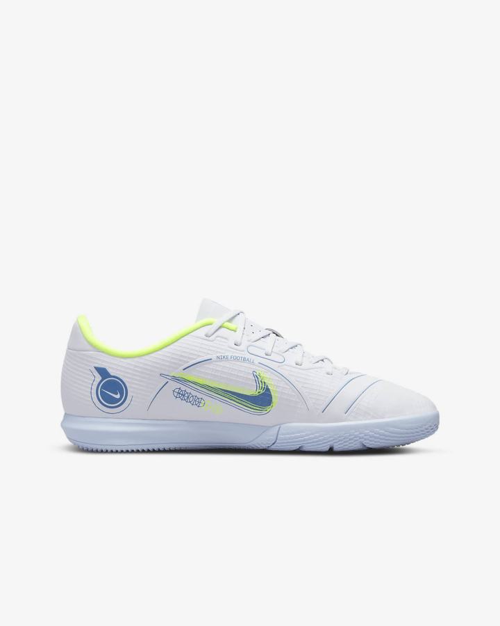 Nike Jr. Mercurial Vapor 14 Academy IC Kids Indoor/Court Za Djevojčice Nogometne Tenisice Sive Svijetlo Plave | HR-89743KJDN