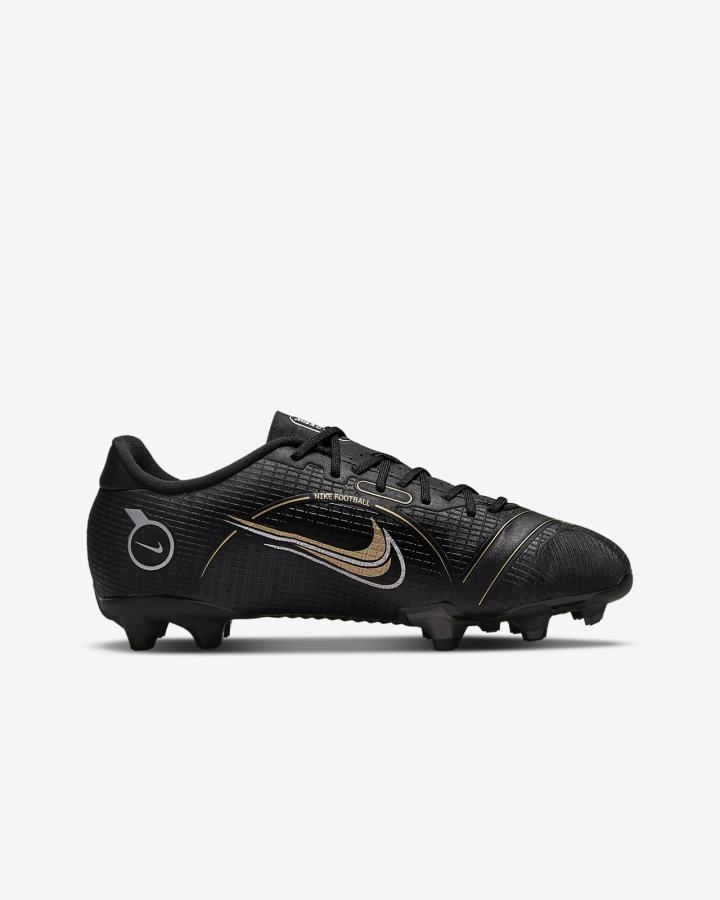 Nike Jr. Mercurial Vapor 14 Academy MG Kids Multi-Ground Za Djevojčice Nogometne Kocke Crne Metalne Srebrne Sive Metalne Zlatne | HR-78196NOTG