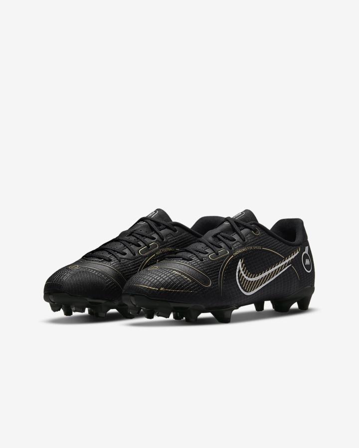 Nike Jr. Mercurial Vapor 14 Academy MG Kids Multi-Ground Za Djevojčice Nogometne Kocke Crne Metalne Srebrne Sive Metalne Zlatne | HR-78196NOTG