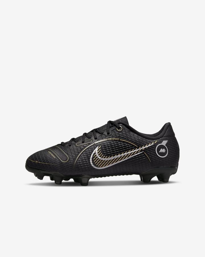 Nike Jr. Mercurial Vapor 14 Academy MG Kids Multi-Ground Za Djevojčice Nogometne Kocke Crne Metalne Srebrne Sive Metalne Zlatne | HR-78196NOTG