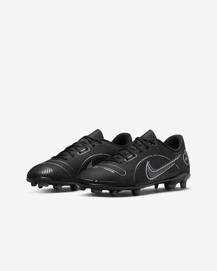 Nike Jr. Mercurial Vapor 14 Club MG Kids Multi-Ground Za Djevojčice Nogometne Kocke Crne Sive Metalne Srebrne | HR-35461GPRX