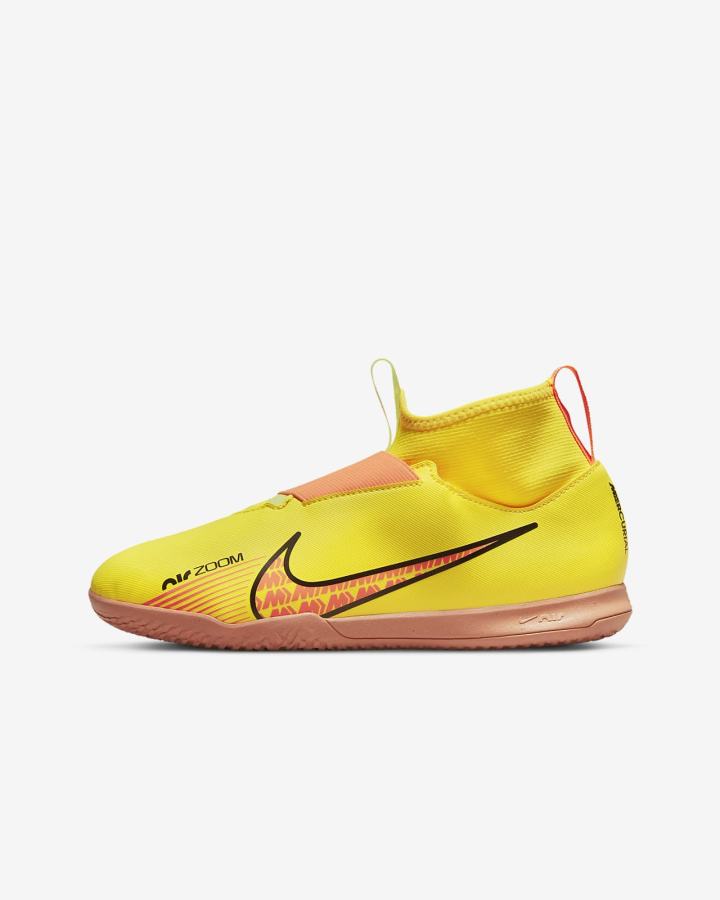 Nike Jr. Mercurial Zoom Superfly 9 Academy KM IC Kids Indoor/Court Za Djevojčice Nogometne Tenisice Žute | HR-28619NXPB