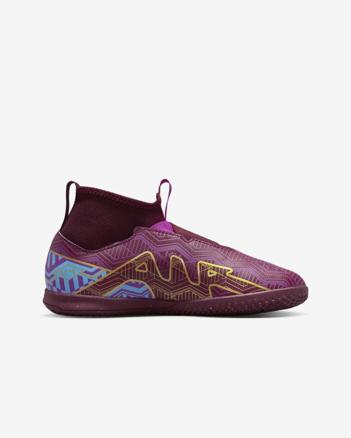 Nike Jr. Mercurial Zoom Superfly 9 Academy KM IC Kids Indoor/Court Za Djevojčice Nogometne Tenisice Plave Ljubičaste Metalne Zlatne | HR-32054NBHT