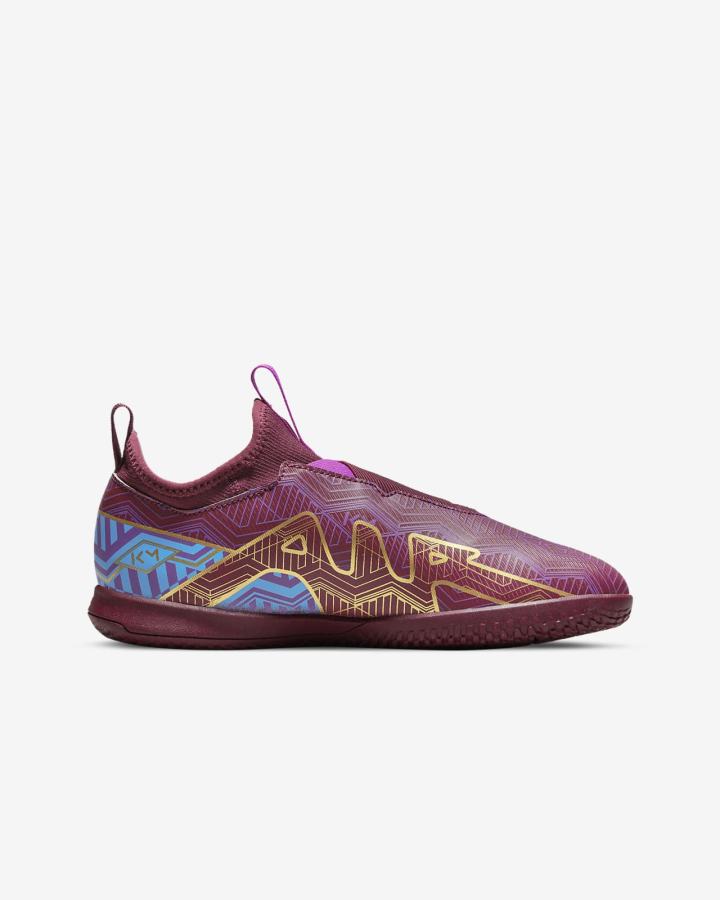 Nike Jr. Mercurial Zoom Vapor 15 Club KM IC Kids Indoor/Court Za Djevojčice Nogometne Tenisice Plave Ljubičaste Metalne Zlatne | HR-64975QXKD