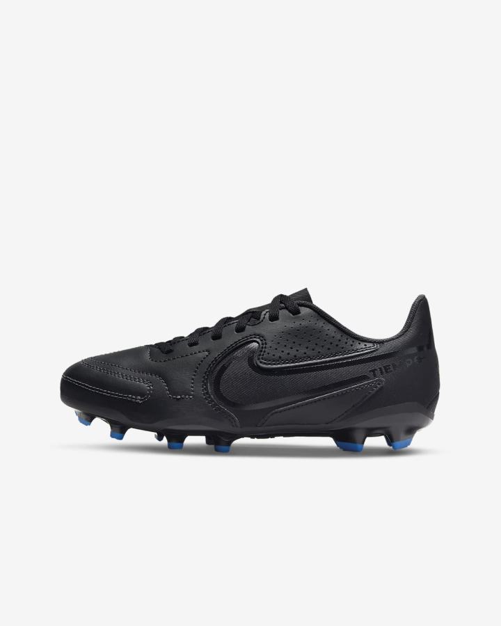 Nike Jr. Tiempo Legend 9 Club MG Kids Multi-Ground Za Djevojčice Nogometne Kocke Crne Bijele Svijetlo Plave Crne | HR-81295LVKH