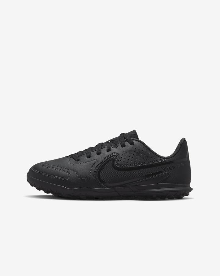 Nike Jr. Tiempo Legend 9 Club TF Kids Turf Za Djevojčice Nogometne Tenisice Crne Bijele Svijetlo Plave Crne | HR-54036EKBH