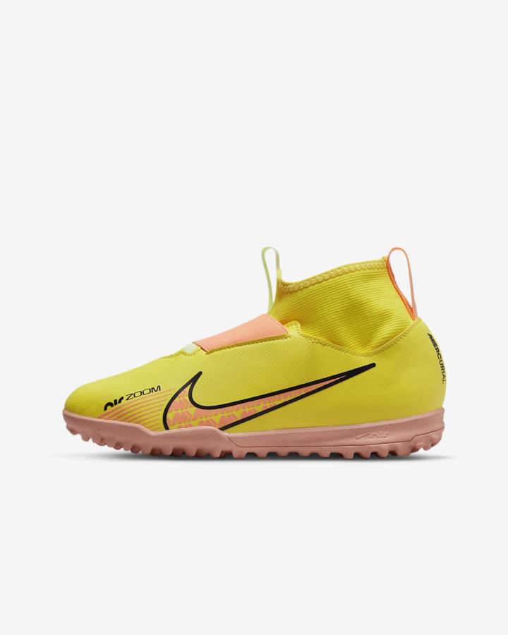 Nike Jr. Zoom Mercurial Superfly 9 Academy TF Kids Turf Za Djevojčice Nogometne Tenisice Žute | HR-23975FQZR