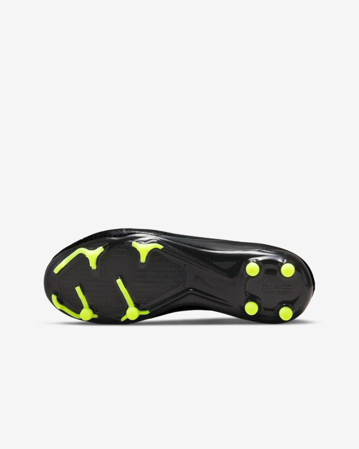 Nike Jr. Zoom Mercurial Vapor 15 Academy MG Kids Multi-Ground Za Djevojčice Nogometne Kocke Crne Bijele Tamno Sive | HR-57290AVBR