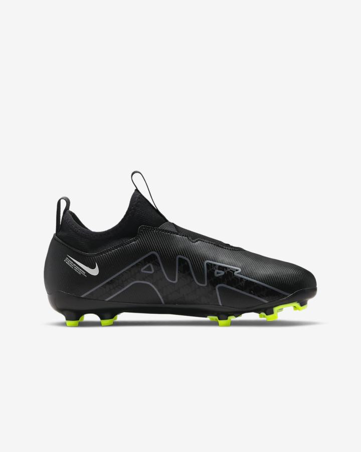 Nike Jr. Zoom Mercurial Vapor 15 Academy MG Kids Multi-Ground Za Djevojčice Nogometne Kocke Crne Bijele Tamno Sive | HR-57290AVBR