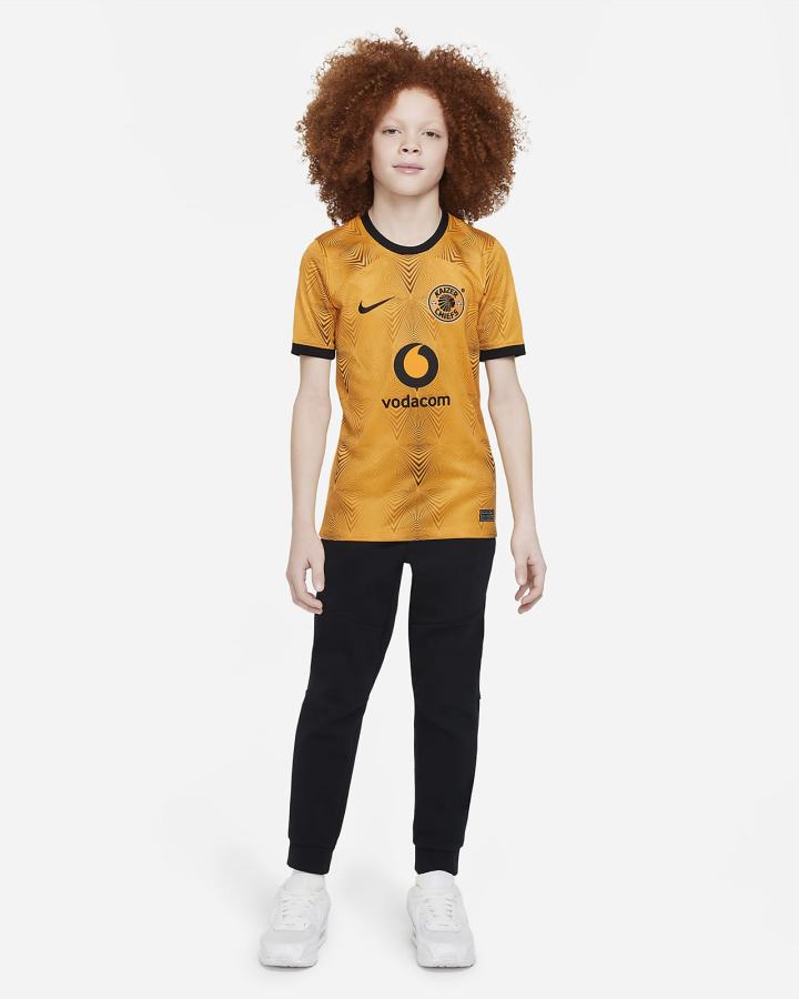 Nike Kaizer Chiefs F.C. 2022/23 Stadium Home Kids Dri-FIT Soccer Za Djevojčice Dres Crne | HR-65492ILFM