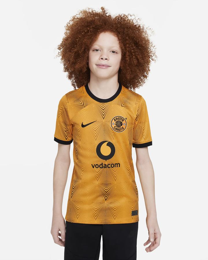 Nike Kaizer Chiefs F.C. 2022/23 Stadium Home Kids Dri-FIT Soccer Za Djevojčice Dres Crne | HR-65492ILFM