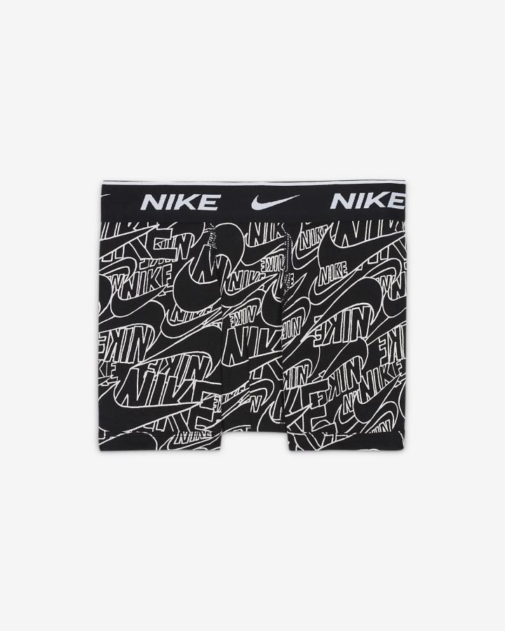 Nike Kids Boxer Briefs (3-Pack) Za Dječake Donje Rublje Tamno Sive Crne | HR-87493JDWQ